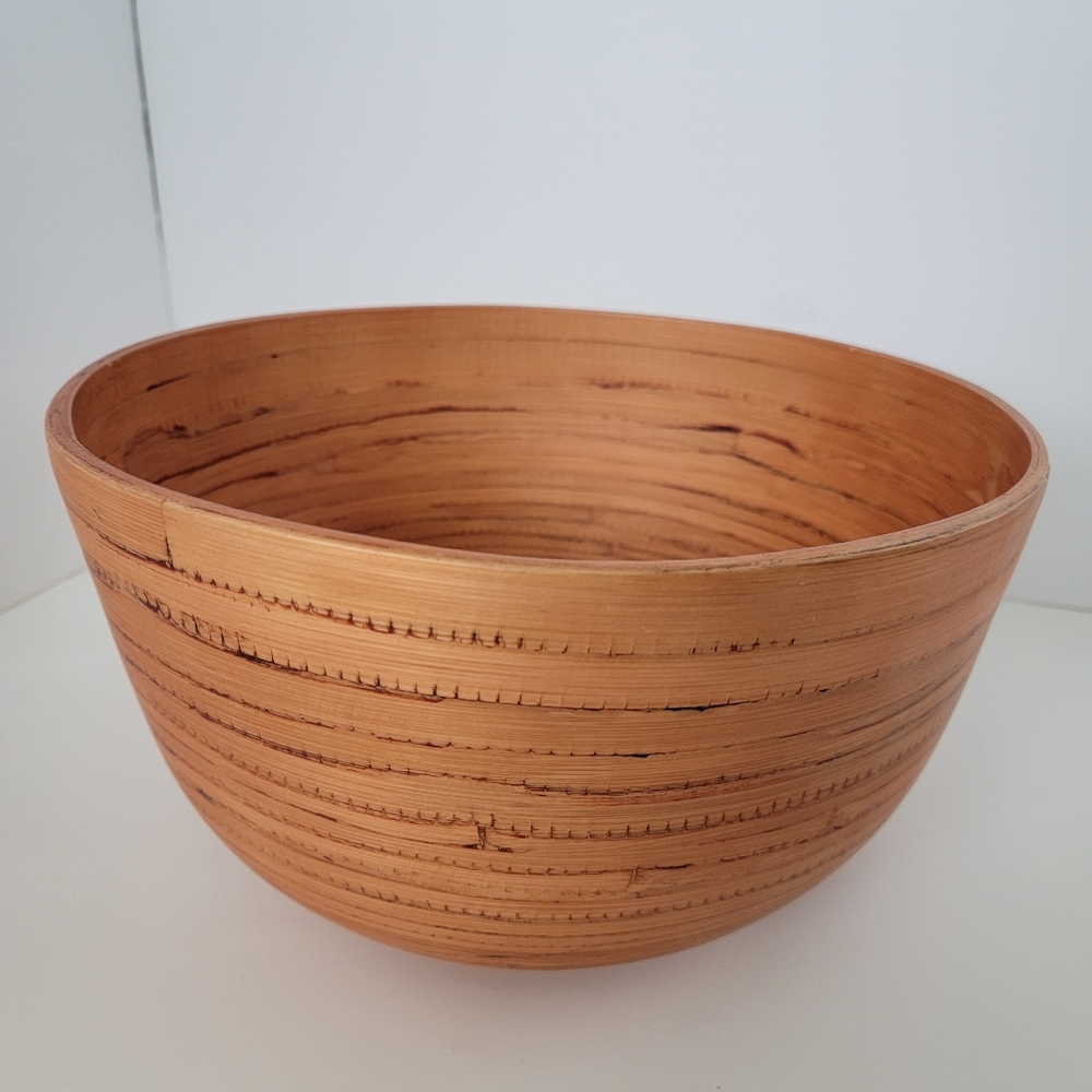 Large 12" Bamboo Wood Bowl